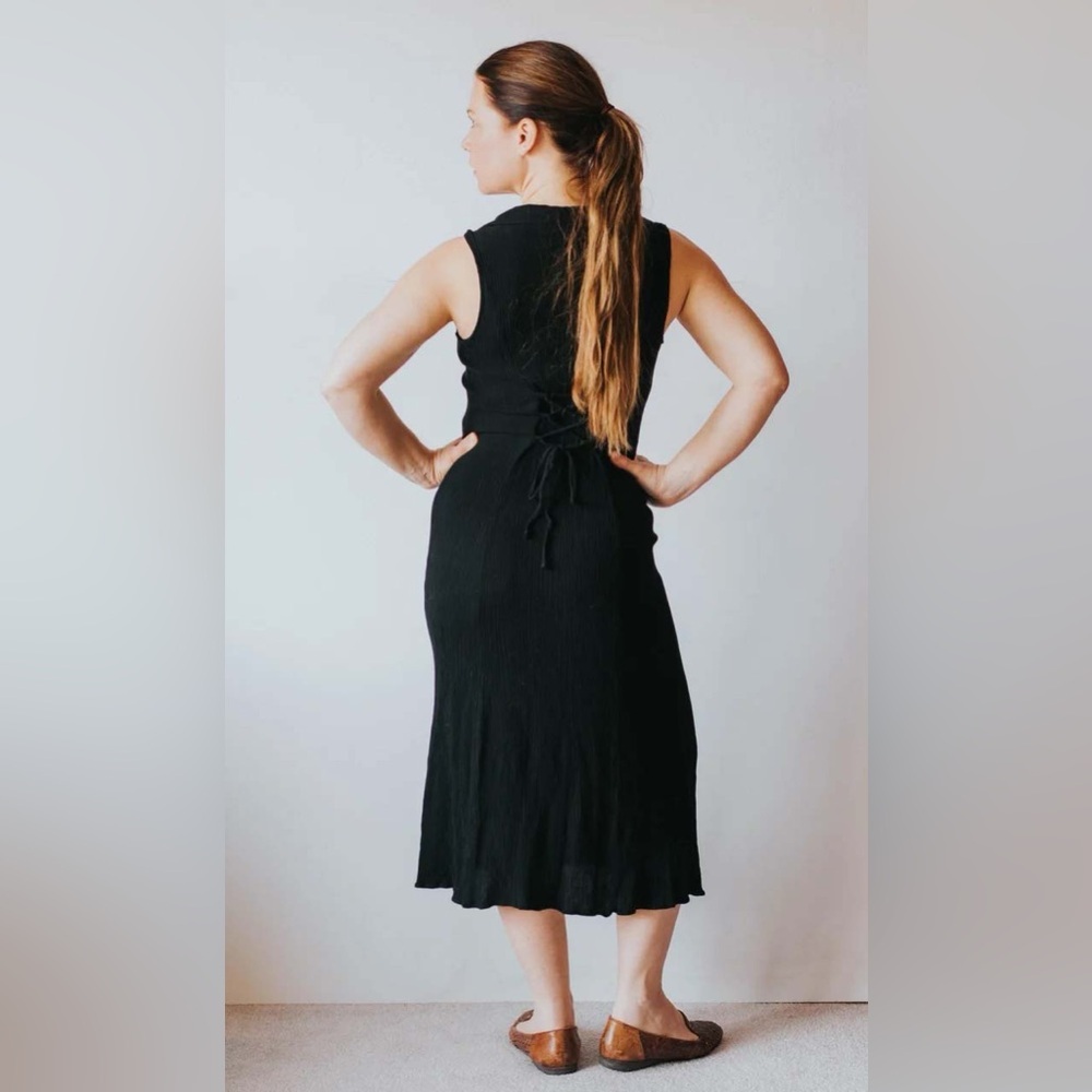 Vintage Chablis black dress, size S Tag reads size 15 - Picture 2 of 2